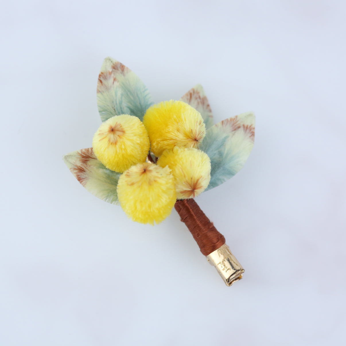 Handmade Ronghua Golden Persimmon Barrette