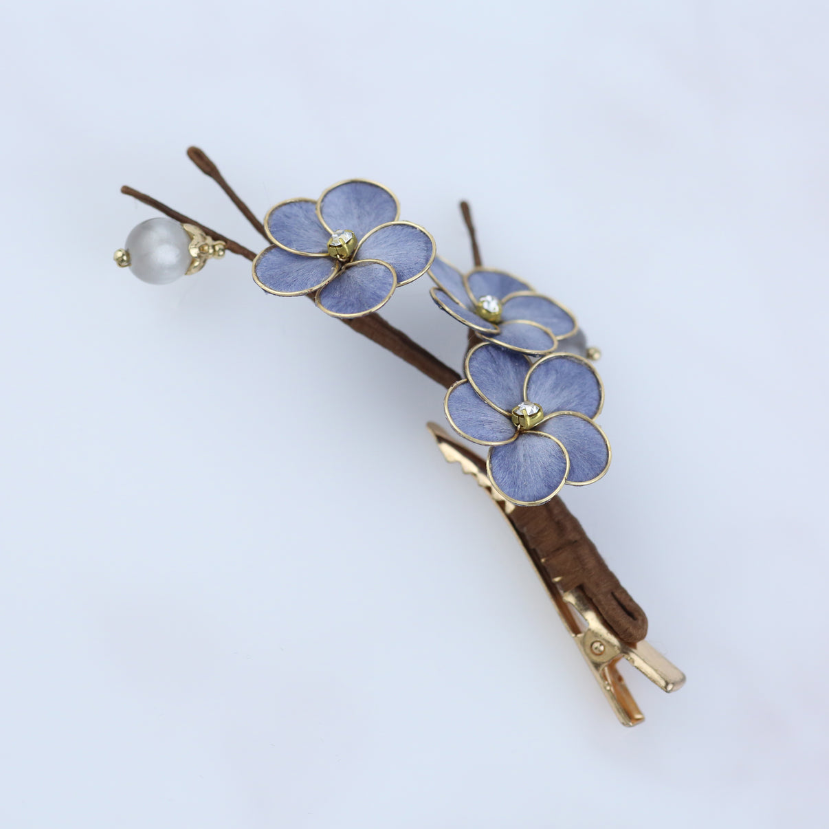 The Winter Plum Bloom Barrette for wedding