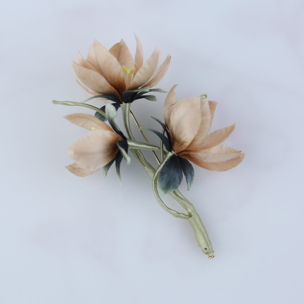  handcrafted orange lily brooch for man and women