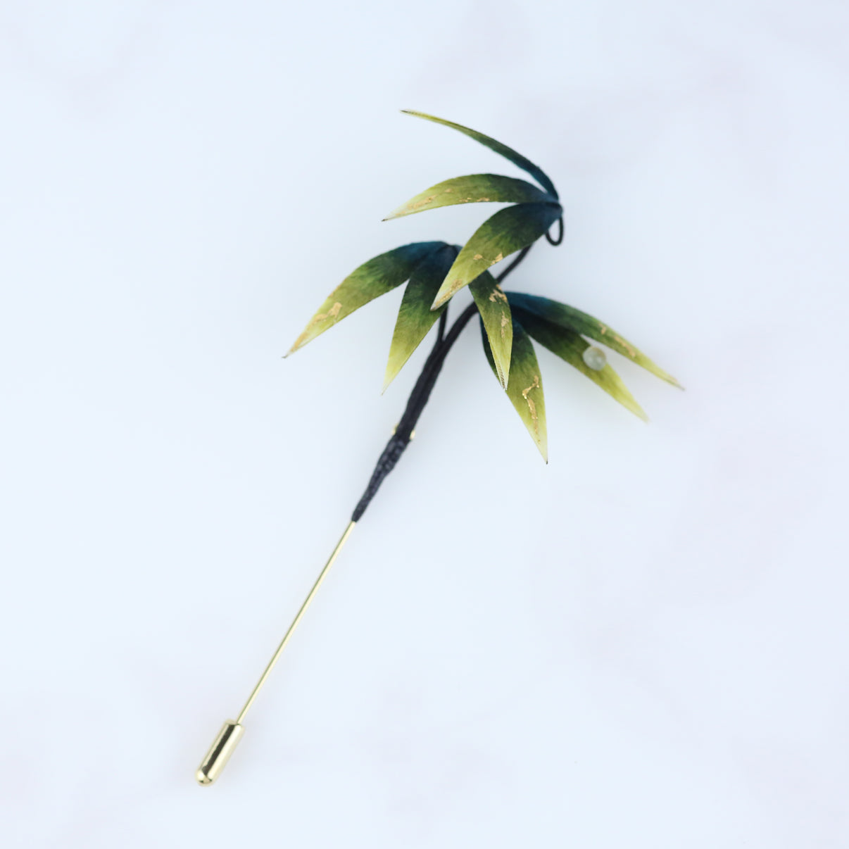 bamboo leaves brooch