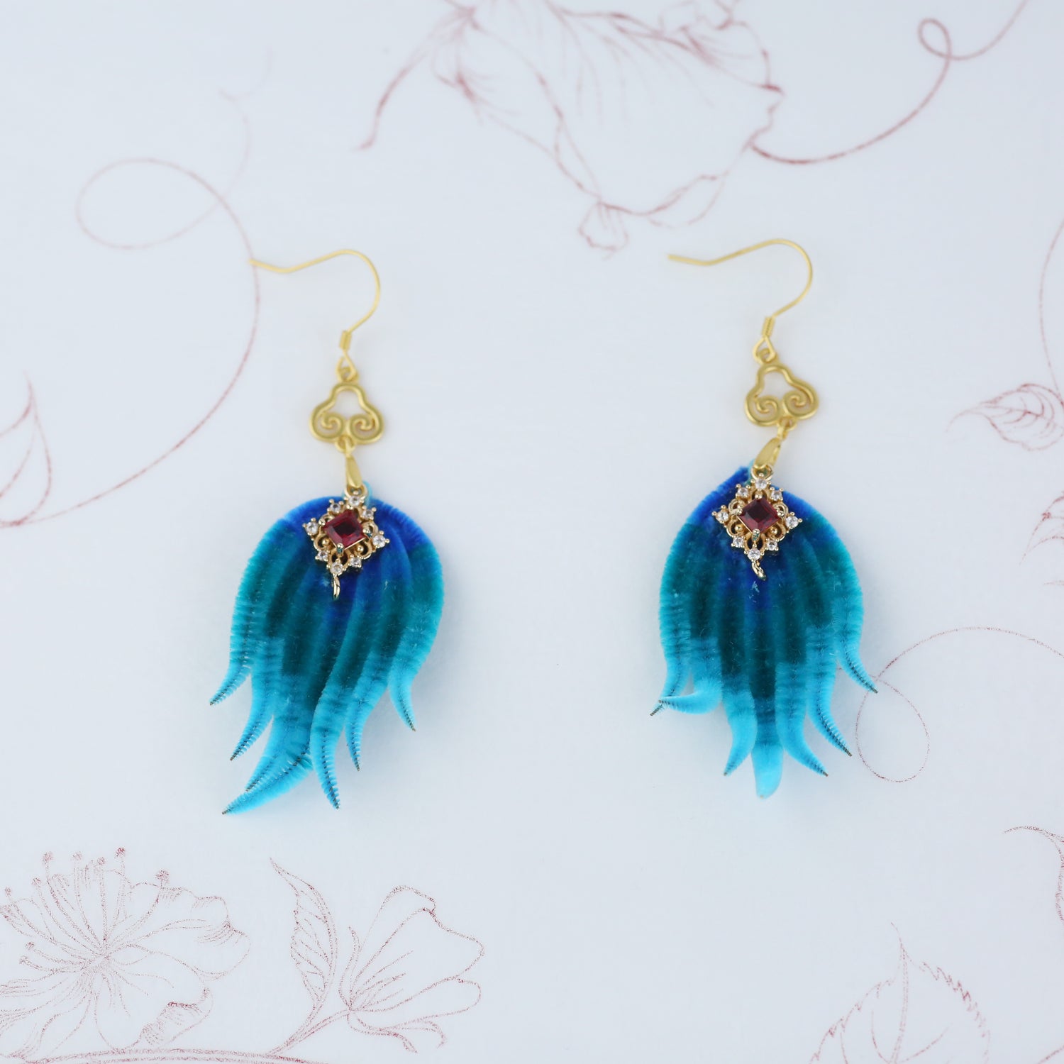  handmade Ronghua drop earrings 