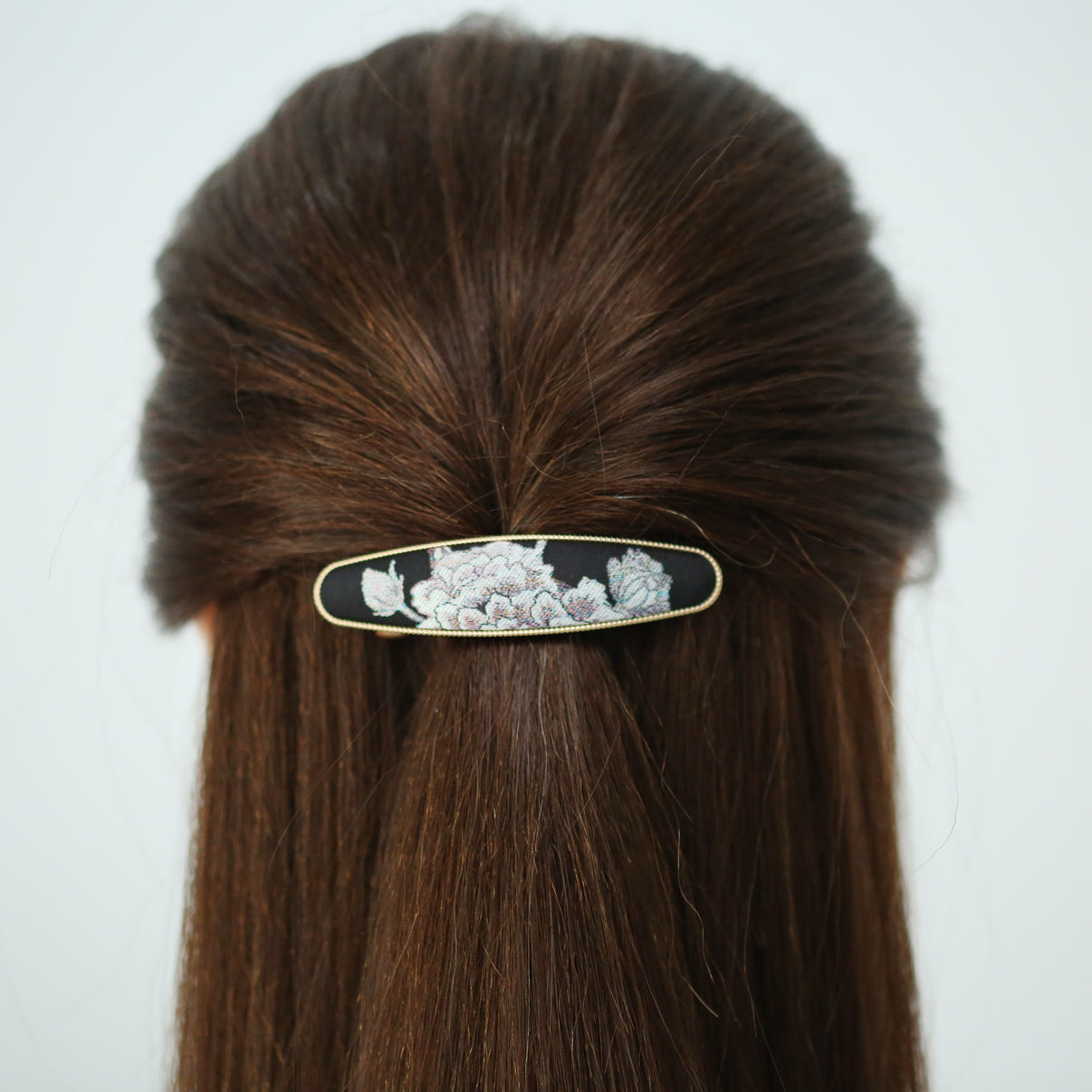 Black Statement Handmade French Spring Claw Clip 