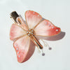 Handmade statement pink butterfly hair clip